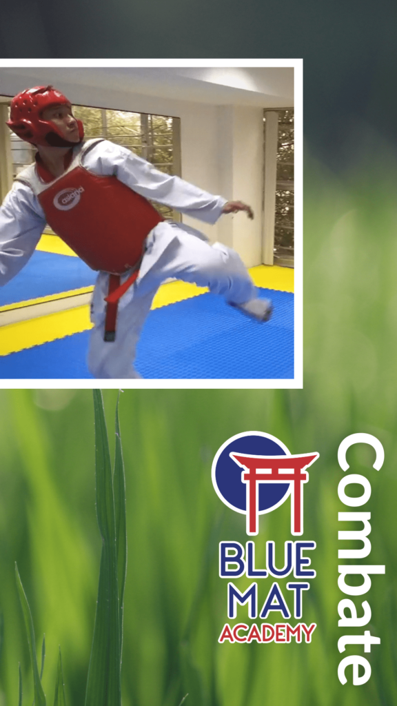 Blue Mat Moon MooMoo-Won Taekwondo combate cinta verde