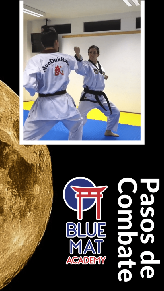 Blue Mat Moon MooMoo-Won Taekwondo pasos de combate cinta negra